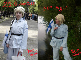 Before-After Finland cosplay!
