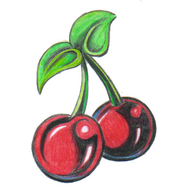 Tattoo Flash Cherries