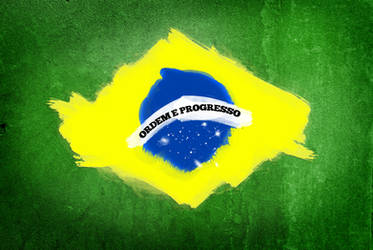 Grunge Brazilian flag