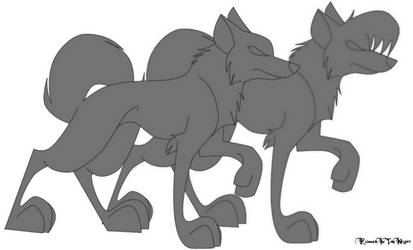 PSD Wolf Lineart - 15 Points