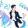 Seungri on a unicorn