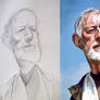 Obi -wan : Alec Guinnes caricature WIP