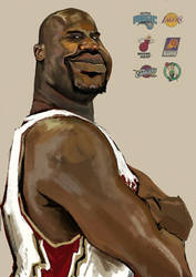 Shaquille oneal caricature