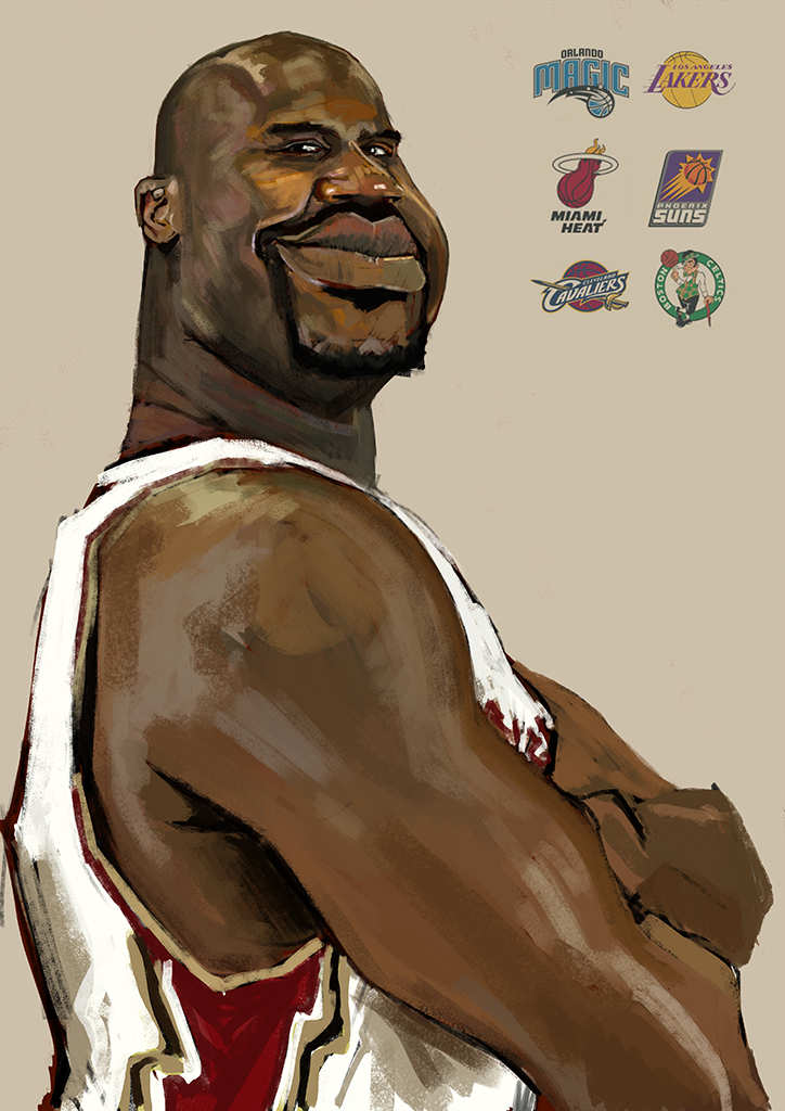 Shaquille oneal caricature