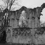 Abbey Ruins in Black and White