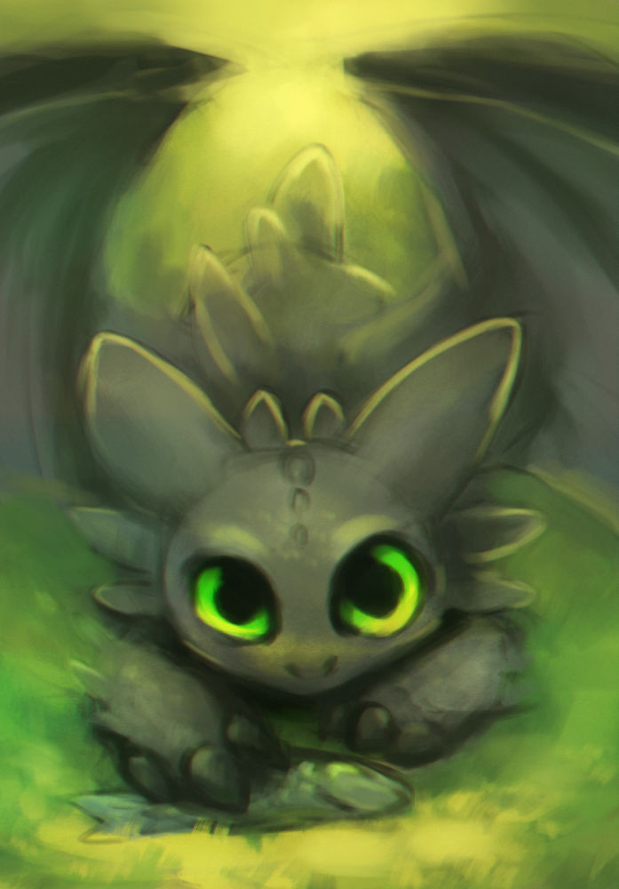 Toothless has a fish by Foxeaf on DeviantArt
