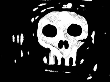 Black and white skull thing