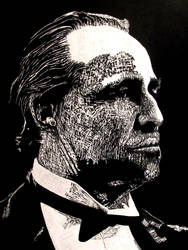 Marlon Brando scratch art