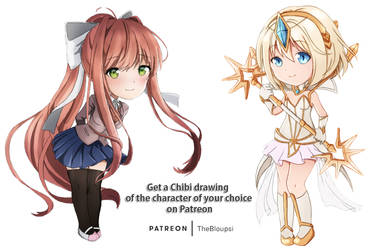 Chibi Monika and Lux