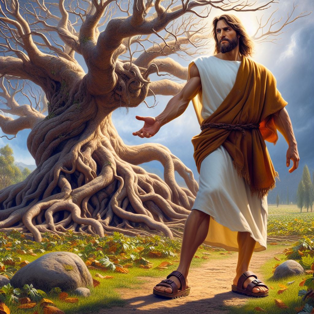 Tree On Jesus Robe Jesus with the fig tree he cursed. by ZuBleiBi on DeviantArt
