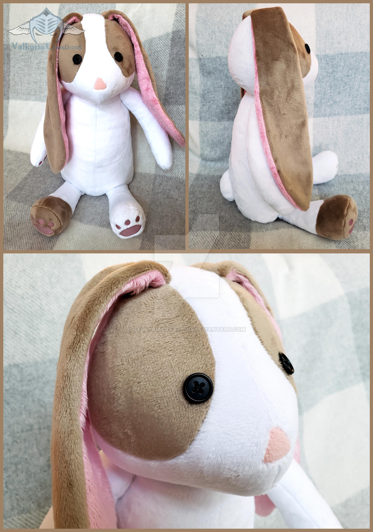 Large Custom Rabbit Plush by ValkyriaCreations on DeviantArt