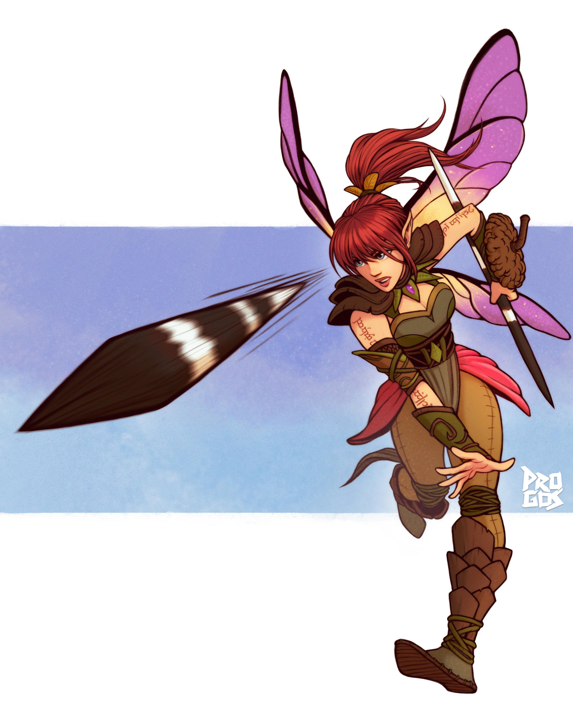 DnD Commission - Siofra, Pixie Rune Knight by Progos on DeviantArt