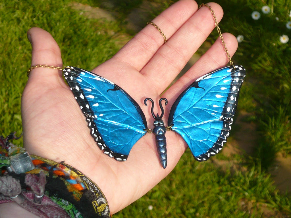 Morpho peleides - Necklace