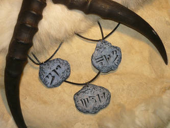 Skyrim: Dragon Runestone Pendants by Ganjamira