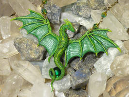 Emeralds Guardian II - handsculpted Dragoncollar