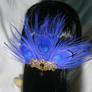 Violetta - Hairclip with purple Peacockfeathers