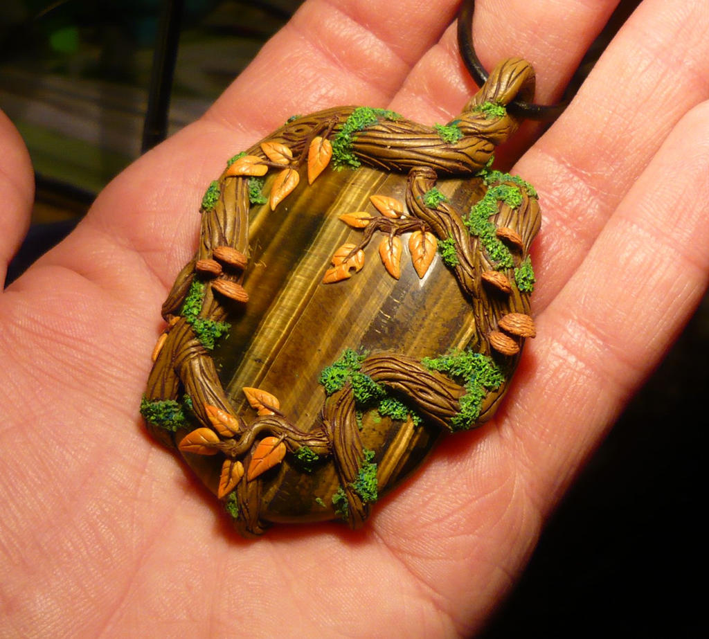 Golden Autumn - handsculpted Pendant