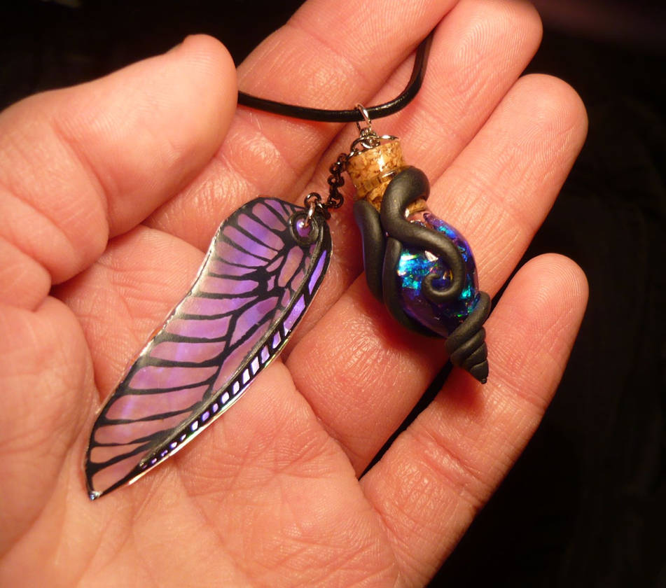 Vial of the Nightfairy - handmade Pendant by Ganjamira