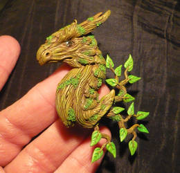 Greenwoods Guardian - handmade Dragon Pendant