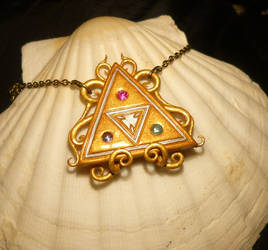 The Triforce - Necklace with real Gemstones