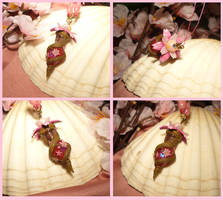 Sakura Vial - handmade Bottle Necklace