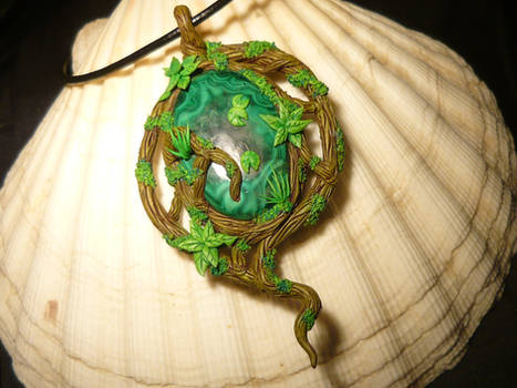 Amulet of the Forestpond Nymphs - handmade Pendant