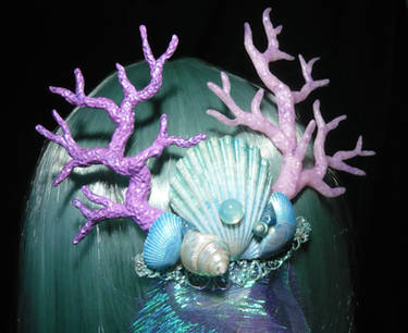 Calypsos Waves - Hairclip with handsculpted Corals