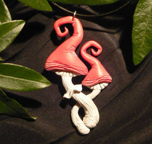 Shroom Dance - handsculpted Pendant