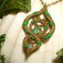 Forestwalker - handmade Pendant with real Emeralds
