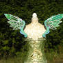 On Emerald Feathers - handmade Fairywings