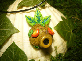 Deku Mask - handmade Miniature Pendant