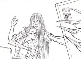 Selfie from the Pegasus Galaxy - Outlines