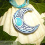 Moon of Rising Tides - handmade Pendant