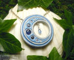 Sapphire Moon - handmade Art Nouveau Necklace