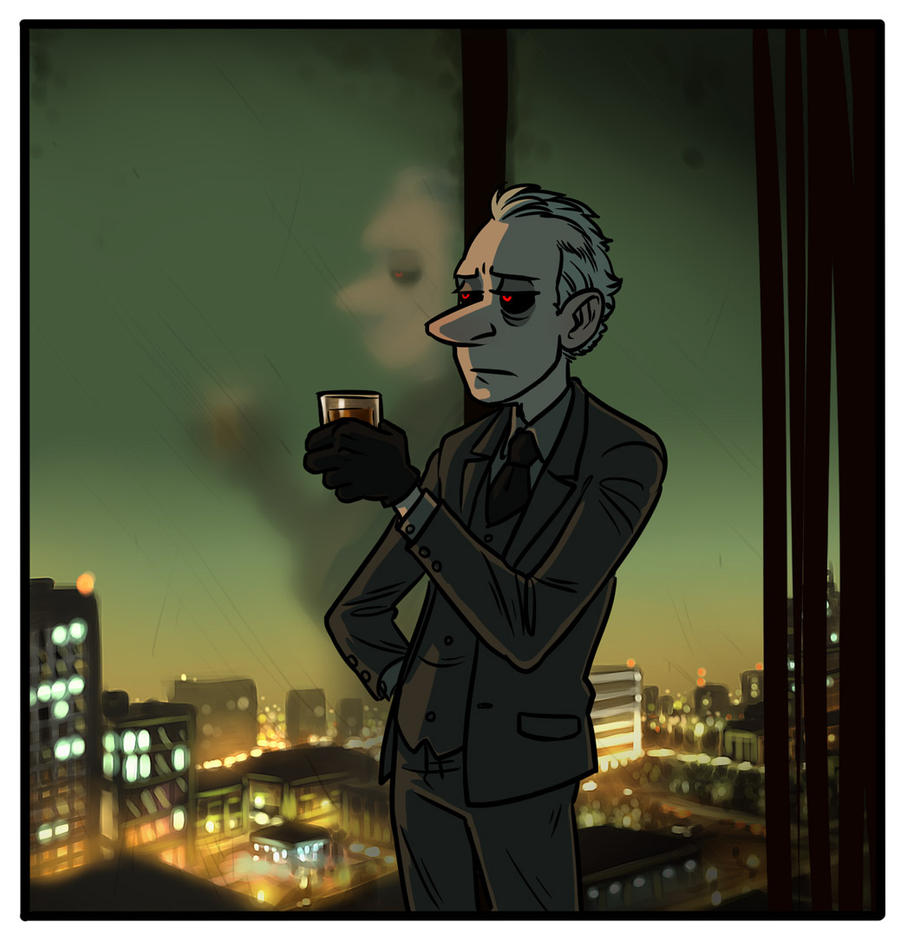 Staring Out a Window Wistfully by evilengine9