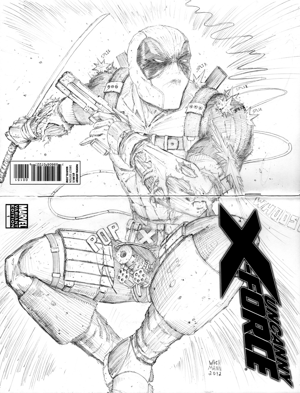 Deadpool sketch wrap