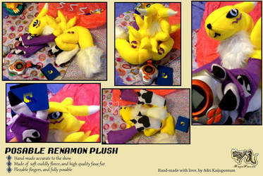 Updated Renamon Plushie! FOR SALE by KeybladeFoxsquirrel