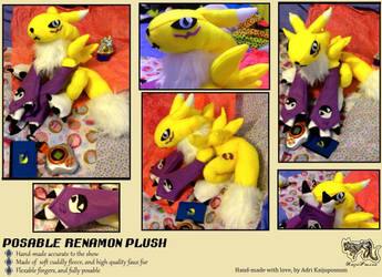 Updated Renamon Plushie 2! FOR SALE by KeybladeFoxsquirrel