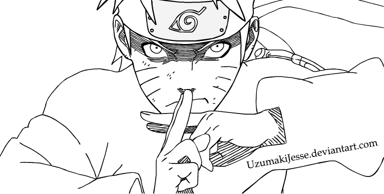 Naruto Uzumaki LineArt by erickenji on DeviantArt