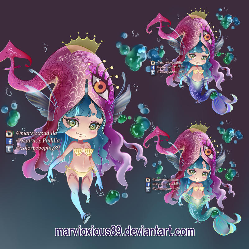 adoptable chibi mermaid