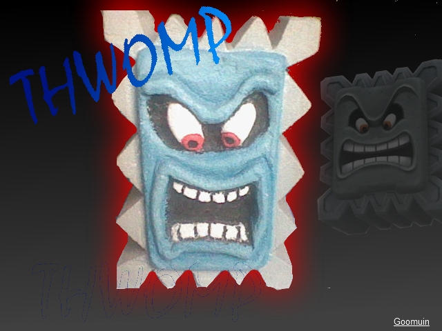 Thwomp Statue by Goomuin on DeviantArt