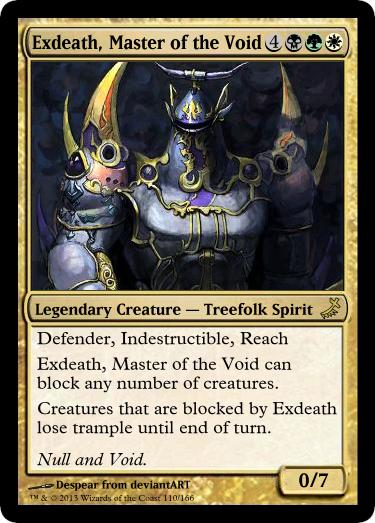 mtg final fantasy exdeath Magic: The Gathering At the beginning of your end step Exdeath, Void Warlock // Neo