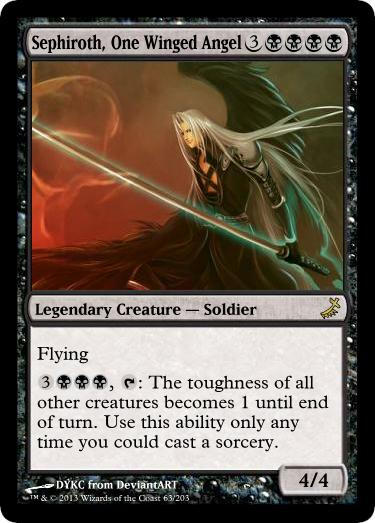 one winged angel mtg card target opponent loses 1 life and you gain 1 life. Sephiroth, Fabled SOLDIER / Sephiroth,