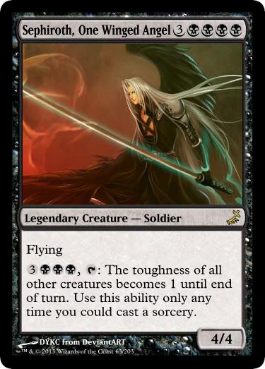 sephiroth one winged angel mtg card Birth Of A God // Commander (Sephiroth, Fabled SOLDIER // Sephiroth, One-Winged Angel) deck list mtg // Moxfield MTG Deck Builder