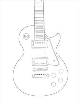 Les Paul Drawing WIP 2