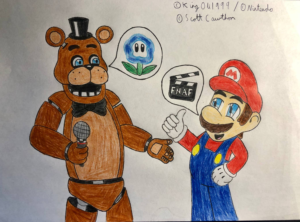 Mario vs. Freddy Fazbear  Super mario art, Mario fan art, Mario art
