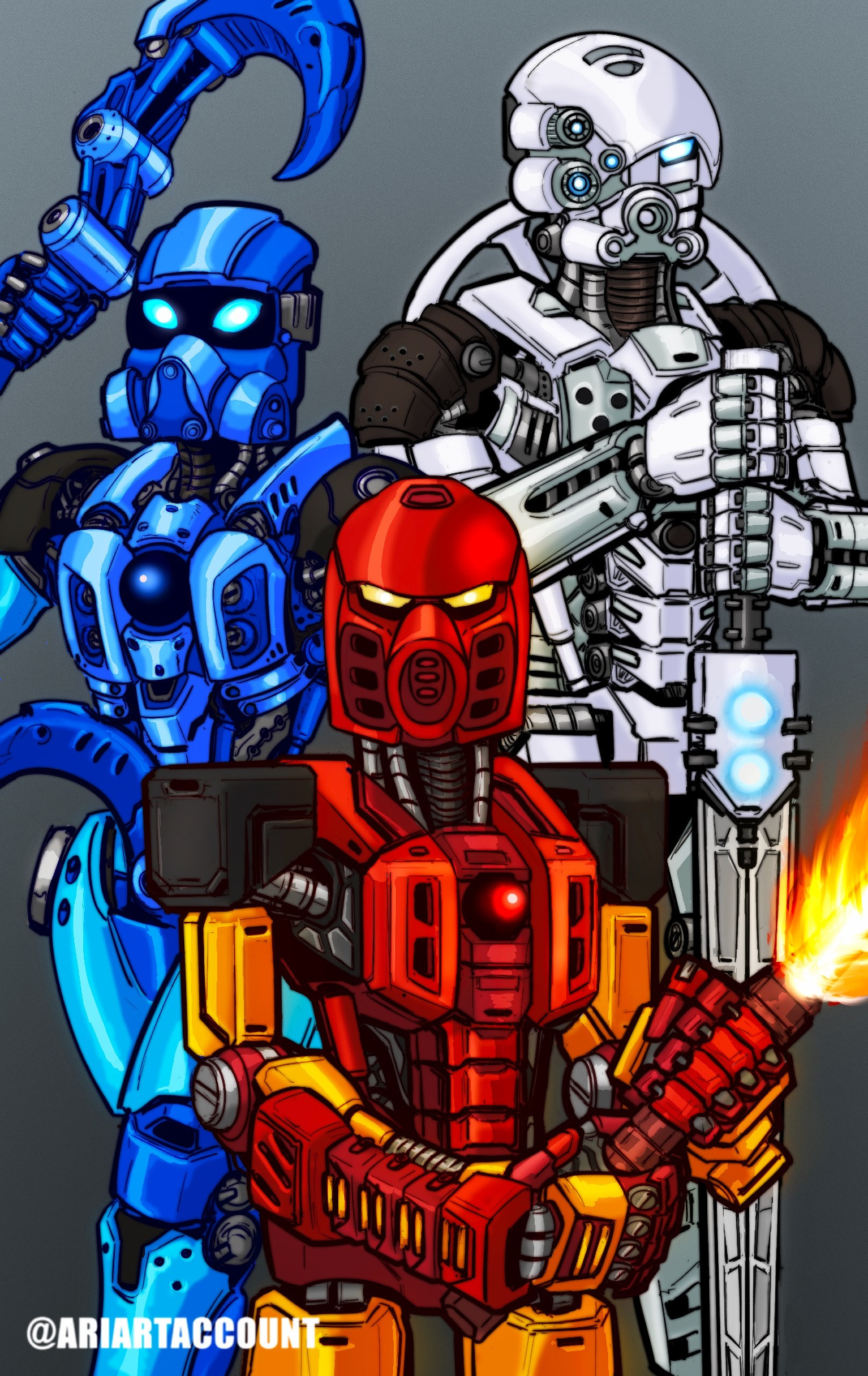 Toa Tahu, Gali, and Kopaka by AriArtAccount on DeviantArt