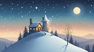 FREE Winter Snowy Landscape Wallpaper