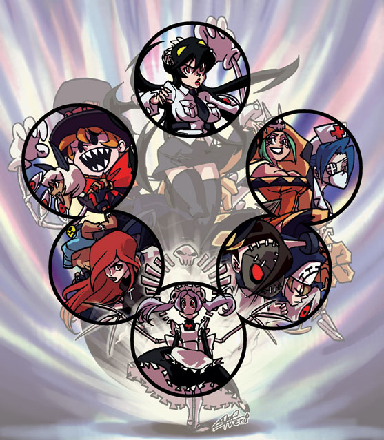 Skullgirls badge design.