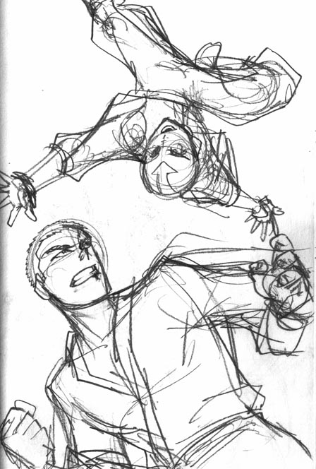 Avatar sketch - Aang vs Zuko